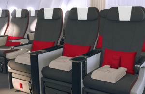 Un rendering della Premium Economy