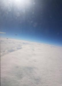 Foto dei caccia ungheresi durante l'intercettazione del volo Air India (credits, India Today)