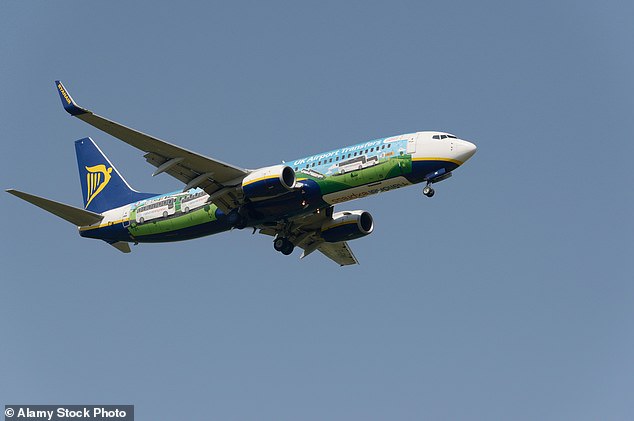 The Ryanair Boeing 737-800, pictured, was on approach to Bergerac airport in south west France in January 2015 when a vital safety system ordered the pilots to 'pull up' as they were flying too low