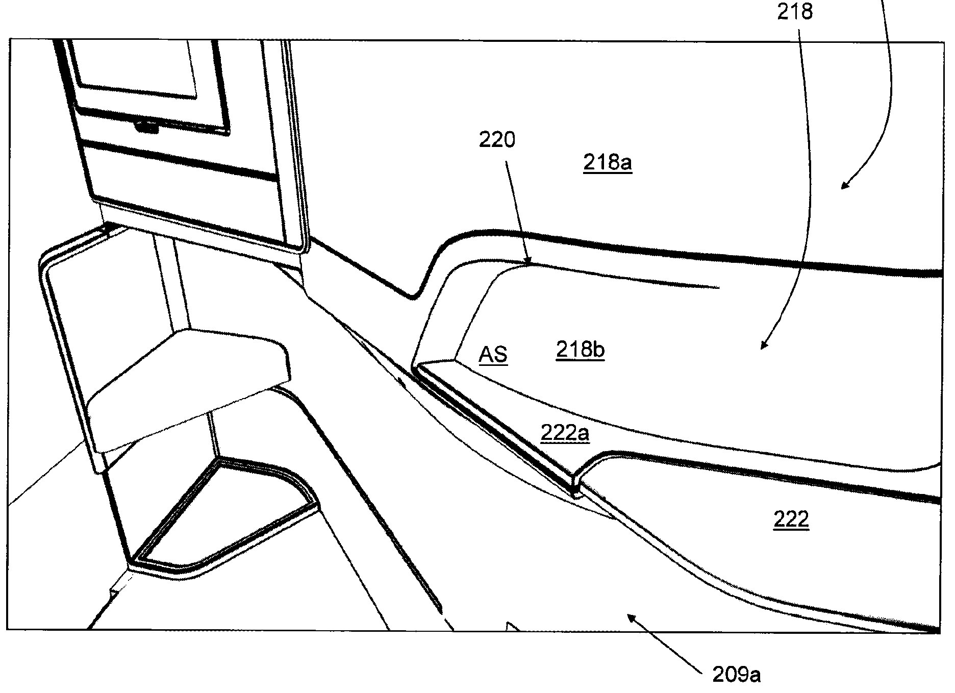 a drawing of a chair and a table