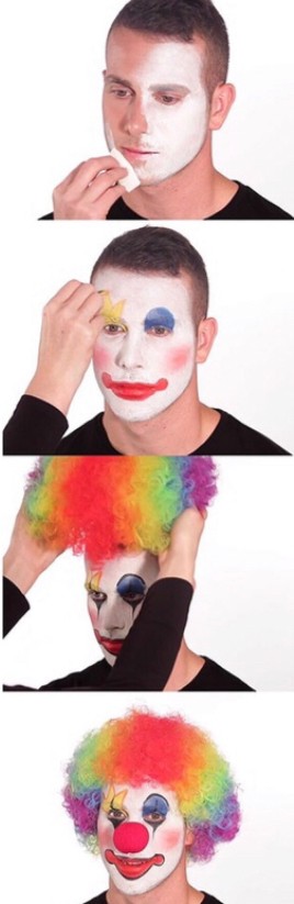 Create meme clown , clown memes, putting on clown makeup meme - Pictures  - Meme-arsenal.com