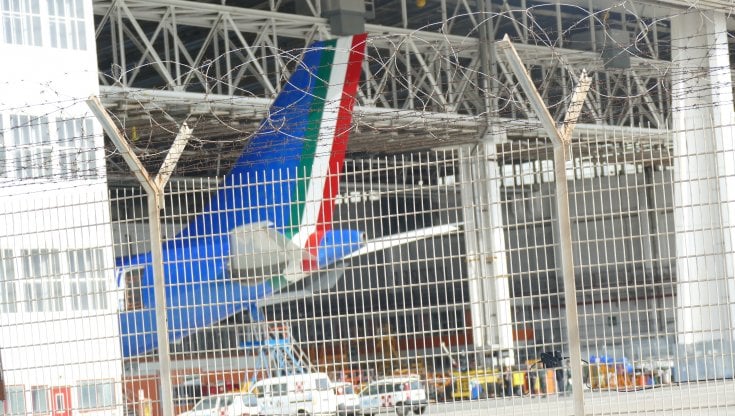 UN AIRBUS DI ITA A FIUMICINO UN AIRBUS DI ITA A FIUMICINO