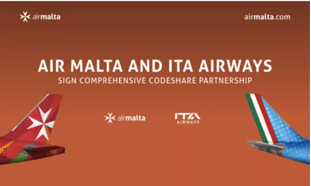 Ita Airways e Air Malta siglano un accordo di codeshare
